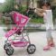 2014 amazing toys adjustable EN71 baby doll stroller with car seat