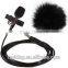 Laple mic 2M long cable with fuzzy high senstivity for intercom system and sports camera anti-wind noise