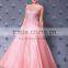2015 Sexy Beautiful Design Sleeveless Shiny Embroidery Crystal Beads Sexy Transparent Back Fashion Pink Abiye