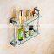 1202 bathroom accessory new A square Double glass shelf hotel use modern kitchen