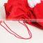 55*37cm High quality large Santa Claus gift bag Red drawstring Christmas bags