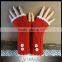 Winter Red Christmas Fingerless Gloves