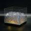 Rechargeable Acrylic Led Ice Bucket, Square Led Beer Bucket for Party