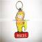 animal shaped 3d cheap pvc keychain