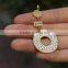 Retro Style Gold Tone Rhinestone Drop Earrings for Women