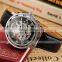 Men Luxury Skeleton Dial Mechanical Leather Hand-winding Wrist Watch