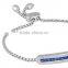 stainless steel monica bracelet sapphire diamond adjustable bracelet