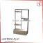 Newest fashion shopping mall wall mounted shoe racks glass shoe diaplay cabinet with led