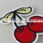 Beautiful 5*5 cm Embroidery Mini Cherry Printting Design Trim Custom Leather Patch