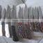 OX horn and copper handle Damascus handmade outdoor folding knife