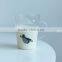 Coffee glass mug with handle tea glass mug with printing