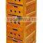 Orange vegetable storage cabinet