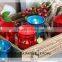 red painted glass votive candle holder with gift box
