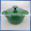 Round cast iron enamelware cookware