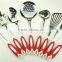 32012 Kitchen Maestro High Quality Stainless Steel with Rubber Coated Grip Utensil Set of 8