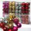 Cheap 24 Pcs Glitter Christmas 4 6 8 10cm Balls Baubles Xmas Tree Hanging Ornament Christmas Decor