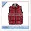Wholesale Polyester Padded Sleeveless Jacket Winter Vest With Checked Lining fabric