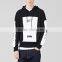 No name customized trendy printed two tone wholesale hoodies