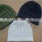 Top quality unisex casual classic cable knitting cashmere hat