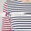 Contrast Stripe long sleeves wholesale maternity clothes