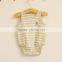 Hot sale stripe organic cotton newborn baby vest bodysuit