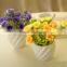 Lovely Decorative Artificial Silk Restaurant Table Vase Crystal Rose Flower