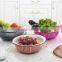 Super practical Creative fashion Plastic wash rice Colander Strainer Sieve bright kitchen plastic drain vegatable basket