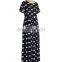 CHEFON Custom Print Long Black Maxi Dress