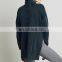 Rib trim simple heavy knit comfy mock neck pullover