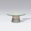 Platner stainless steel Coffee table glass side table low coffee table small round coffee table  metal coffee table