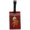 Embossed color filled luggage tag