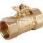 2 way brass G1" DN25 0-10V 8Nm PID regulating valve motorized ball valve for HVAC system, AC100-240V