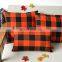 Classic Orange and black buffalo check plaid pillow cover  home decorative pillowcase