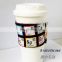 Minimalist Grey Felt Cup Cosy Reusable Takeaway Coffee Mup Sleeve