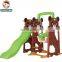 Mini Lovely bear kids swings equipment with plastic slide