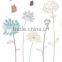 Wall sticker for home decoration/beautiful flowers wall paper stickers
