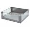 Home furniture kitchen soft close full extension double clear tempered glass drawer slide