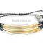 2015 simple magnetic copper bracelet wax cotton cord bracelet