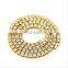 European and American hip-hop necklace for men, 3mm 4mm alloy tennis chain, gold and silver simple all-match necklace