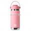 Custom 550ml 18/8 Stainless Steel Portable Vacuum Insulated Water Bottle With Straw