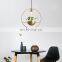 Modern personality simple plant round led pendant light for decorate