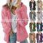 2021 Amazon wish European and American cross-border foreign trade new women's hooded woolen autumn and winter jacket coat