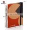 china products custom printed a5 hardcover school leather spiral notebook with different sizes
