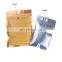 Gold Mylar Zipper Lock Resealable Bag Smell Proof Food Storage Metallic Foil Airtight Front Clear Plastic Candy Packaging Pouch