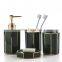 Europe Style Elegant Bathroom  Ceramic Sets Dark Green  Bathroom Set Ceramic High Quality  Delicate  Bathroom Set Luxury