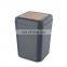 Fancy bamboo plastic household 5 pieces bathroom sets decorative