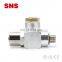 SNS air induction check valve pneumatic air control one way speed valve
