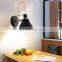 Nordic Loft Restaurant Wall Lights E27 Bar Bedroom Bedside Light Macarons Living Room Horn Wall Lamp