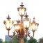 Modern Hot selling outdoor vintage 2.5m-6m 2-5 heads aluminum yard lamp garden pole light for villa hotel street garden