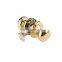 Steel Polished Brass passage double ball dummy knob tubular door lock
